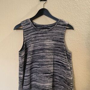 Madewell Navy and Grey Striped Tank